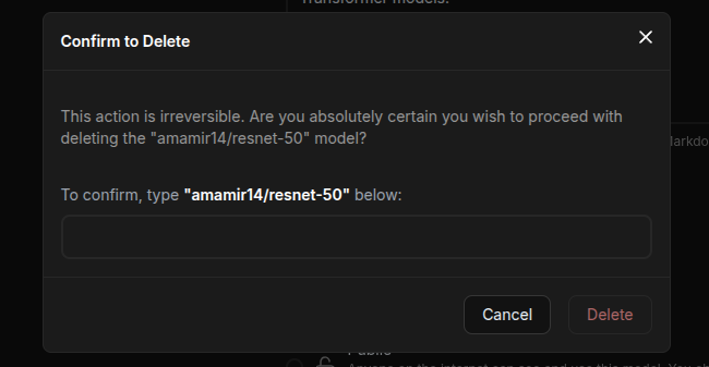 Deletion Confirmation Modal Screenshot