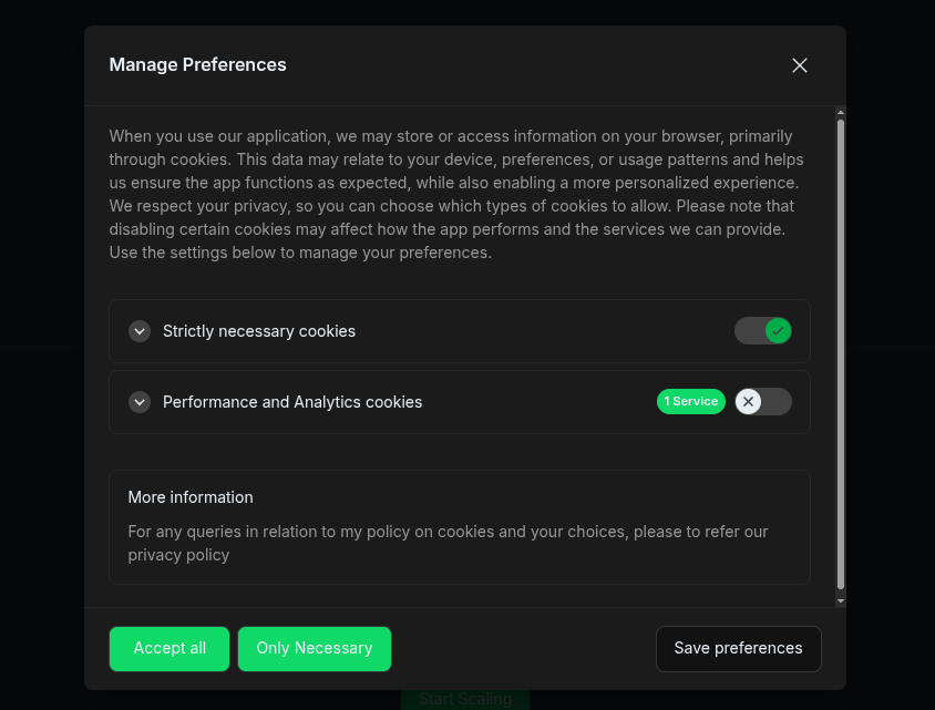 Manage Cookies